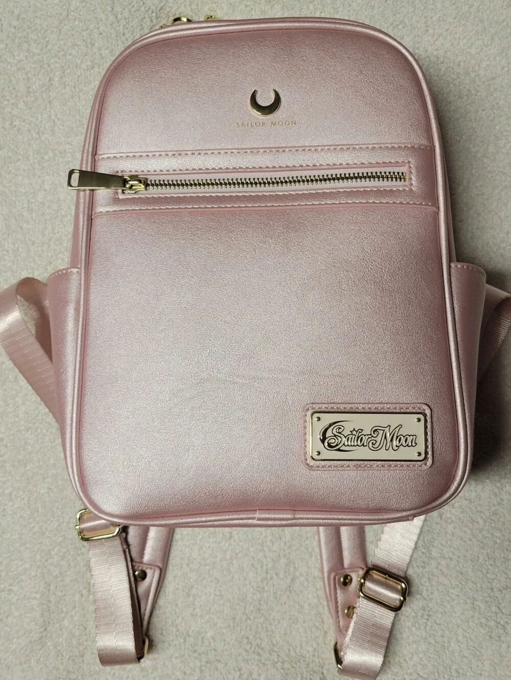 Loungefly Sailor Moon Spiral Heart Moon Rod Backpack Pink Luna and Artemis